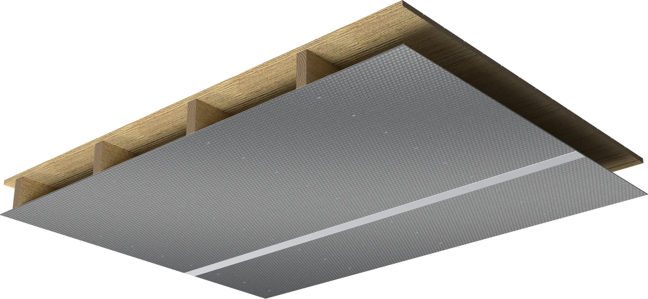 3D rendering: simple insulation, attic roof structure