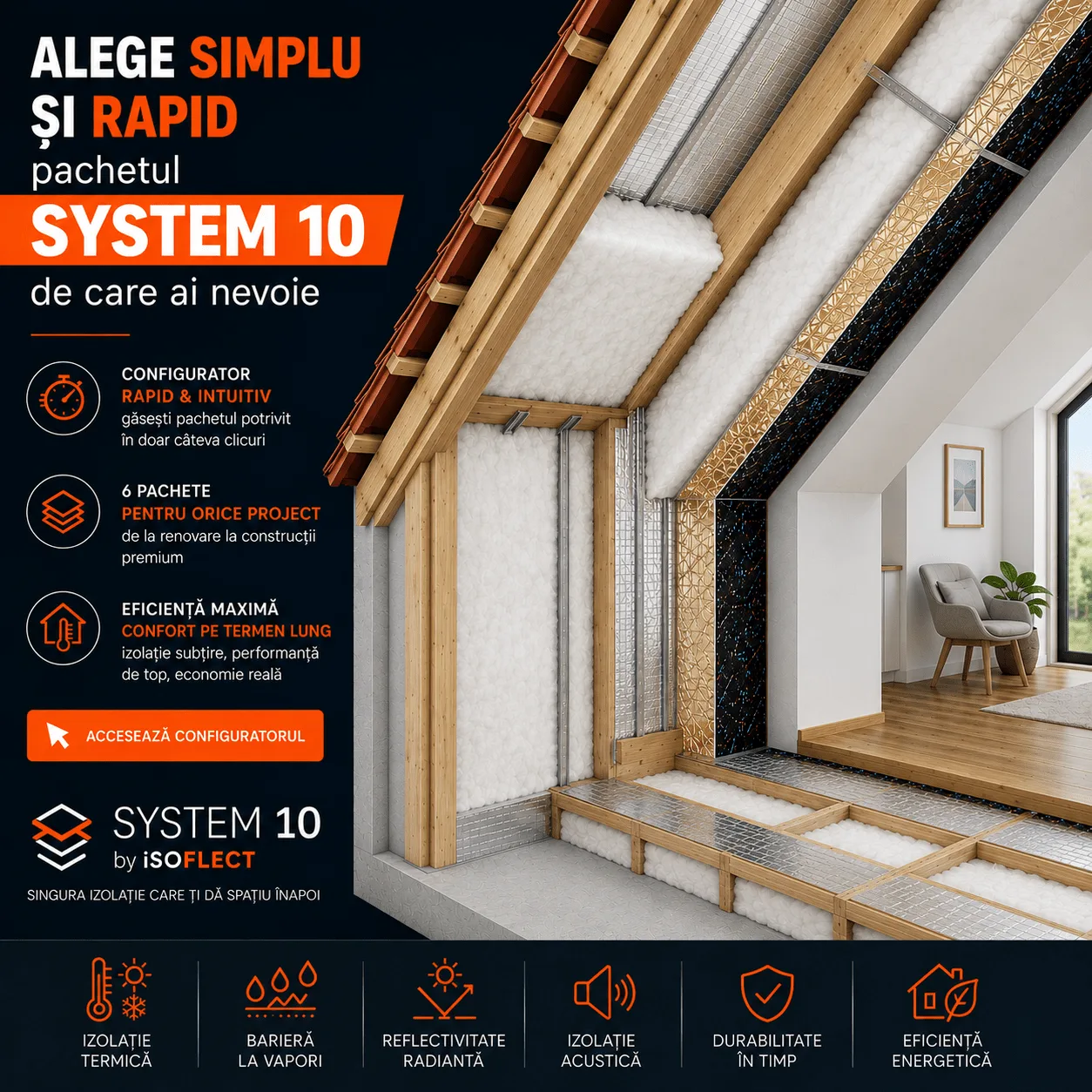 The technical aspects of insulation installed internally (habitable attics, roofs, walls, floors, etc.).